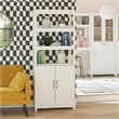 Mr.Kate Tess 2 Door Bookcase with Modular Storage Options - Ivory Oak