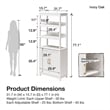 Mr.Kate Tess 2 Door Bookcase with Modular Storage Options - Ivory Oak
