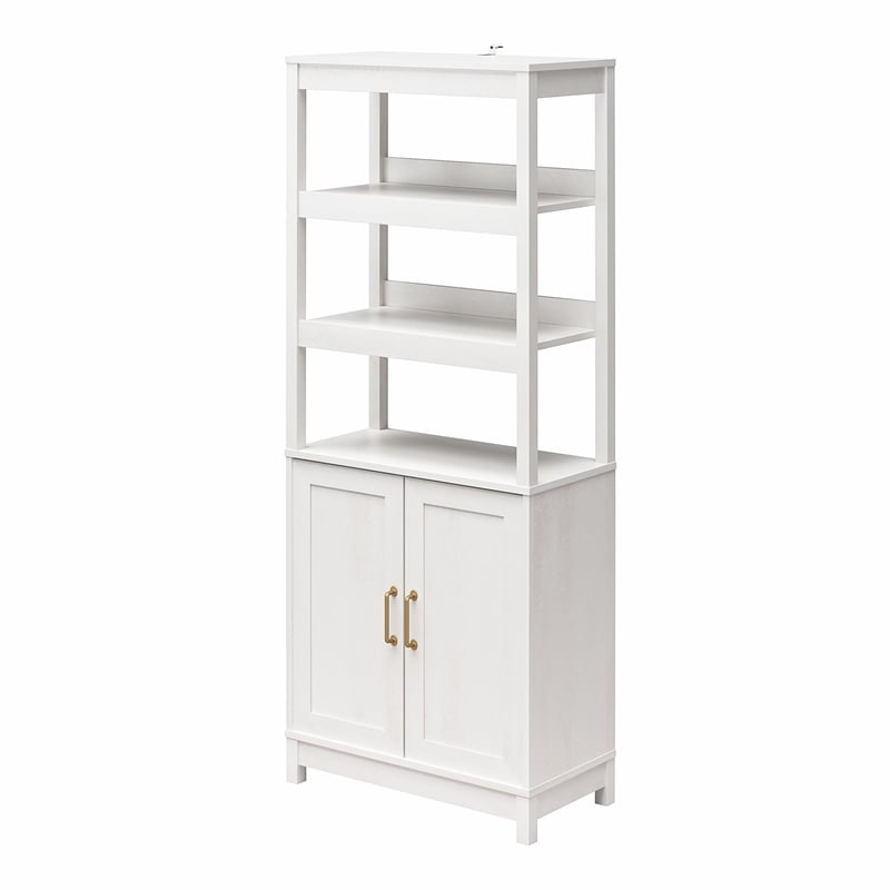 Mr.Kate Tess 2 Door Bookcase with Modular Storage Options - Ivory Oak