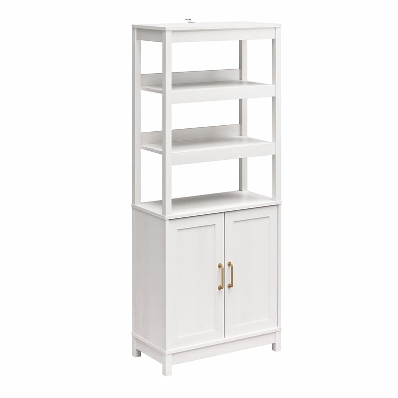 Mr.Kate Tess 2 Door Bookcase with Modular Storage Options - Ivory Oak