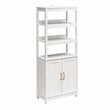 Mr.Kate Tess 2 Door Bookcase with Modular Storage Options - Ivory Oak