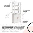 Mr.Kate Tess 2 Door Bookcase with Modular Storage Options - Ivory Oak