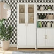 Mr.Kate Tess 2-Door Wide Storage Cabinet w/ Modular Storage Options - Ivory Oak