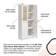 Mr.Kate Tess 2-Door Wide Storage Cabinet w/ Modular Storage Options - Ivory Oak