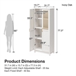 Mr.Kate Tess 2-Door Wide Storage Cabinet w/ Modular Storage Options - Ivory Oak