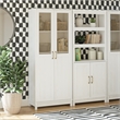 Mr.Kate Tess 2-Door Wide Storage Cabinet w/ Modular Storage Options - Ivory Oak