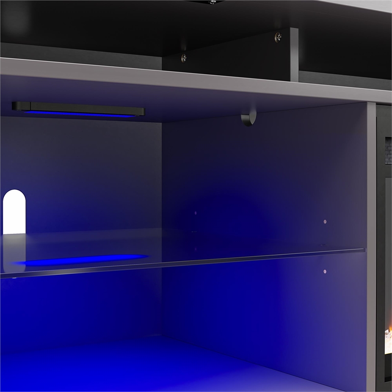 Ameriwood Home Luna Electric Fireplace TV Stand - TVs up to 65