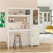 Mr.Kate Tess Standing Desktop/Workstation w/Modular Storage Options - Ivory Oak