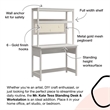 Mr.Kate Tess Standing Desktop/Workstation w/Modular Storage Options - Ivory Oak