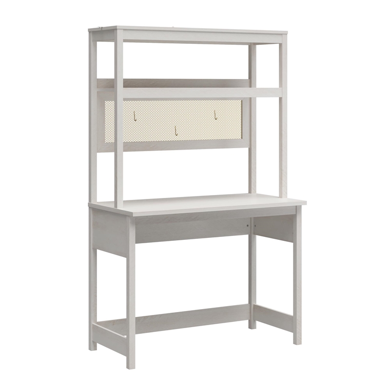 Mr.Kate Tess Standing Desktop/Workstation w/Modular Storage Options - Ivory Oak