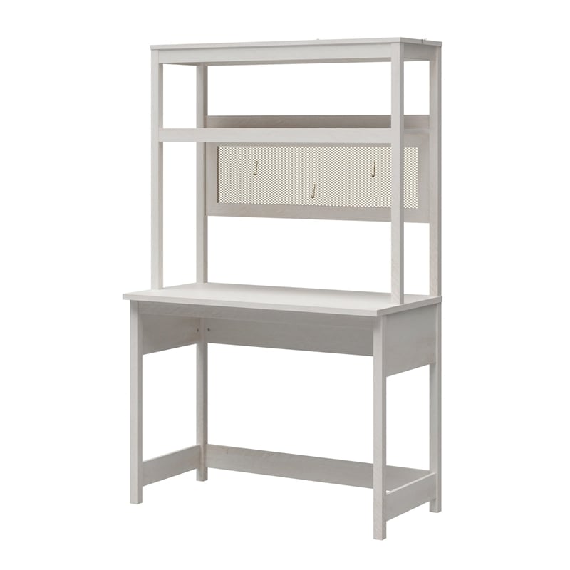 Mr.Kate Tess Standing Desktop/Workstation w/Modular Storage Options - Ivory Oak