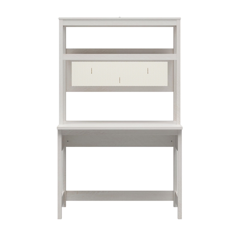 Mr.Kate Tess Standing Desktop/Workstation w/Modular Storage Options - Ivory Oak