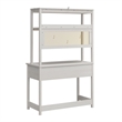 Mr.Kate Tess Standing Desktop/Workstation w/Modular Storage Options - Ivory Oak