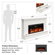 Ameriwood Home Hathaway Wide Shiplap Mantel w/Electric Fireplace in Black