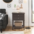 Ameriwood Home Franklin Accent Table with 2 Drawers in Graphite