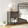 Ameriwood Home Franklin Accent Table with 2 Drawers in Graphite
