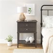 Ameriwood Home Franklin Accent Table with 2 Drawers in Graphite