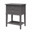 Ameriwood Home Franklin Accent Table with 2 Drawers in Graphite