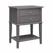 Ameriwood Home Franklin Accent Table with 2 Drawers in Graphite