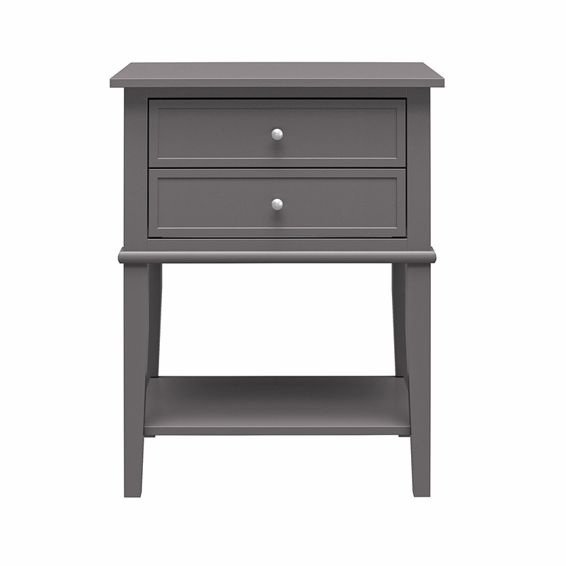 Ameriwood Home Franklin Accent Table with 2 Drawers in Graphite