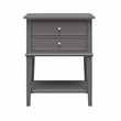 Ameriwood Home Franklin Accent Table with 2 Drawers in Graphite
