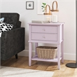 Ameriwood Home Franklin Accent Table with 2 Drawers in Lavender