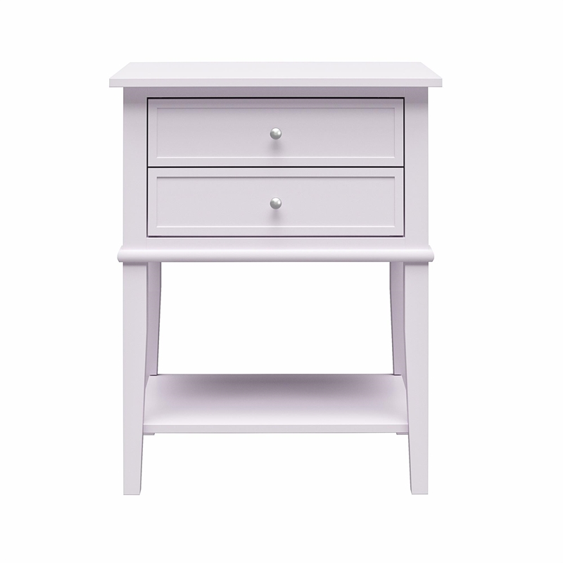 Ameriwood Home Franklin Accent Table with 2 Drawers in Lavender