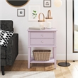 Ameriwood Home Franklin Accent Table with 2 Drawers in Lavender