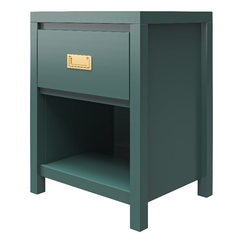 Little Seeds Monarch Hill Haven Kids' 1 Drawer Nightstand in Hunter Green
