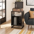 Novogratz Regal Turntable Stand / End Table in Black Oak