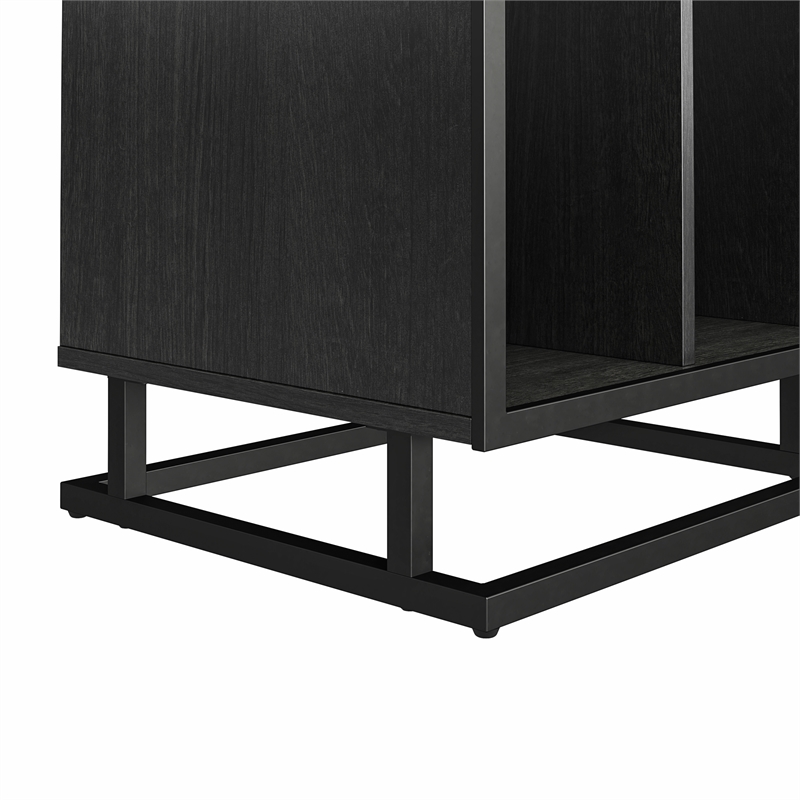 Novogratz Regal Turntable Stand / End Table in Black Oak
