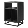 Novogratz Regal Turntable Stand / End Table in Black Oak