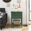 Ameriwood Home Franklin Accent Table with 2 Drawers in Hunter Green