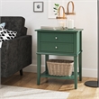 Ameriwood Home Franklin Accent Table with 2 Drawers in Hunter Green