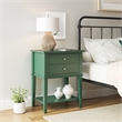 Ameriwood Home Franklin Accent Table with 2 Drawers in Hunter Green