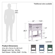Ameriwood Home Franklin Accent Table with 2 Drawers in Hunter Green