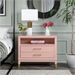 CosmoLiving by Cosmopolitan Westerleigh Wide Nightstand in Pale Pink