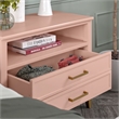 CosmoLiving by Cosmopolitan Westerleigh Wide Nightstand in Pale Pink