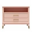 CosmoLiving by Cosmopolitan Westerleigh Wide Nightstand in Pale Pink