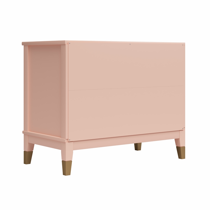 CosmoLiving by Cosmopolitan Westerleigh Wide Nightstand in Pale Pink