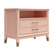 CosmoLiving by Cosmopolitan Westerleigh Wide Nightstand in Pale Pink