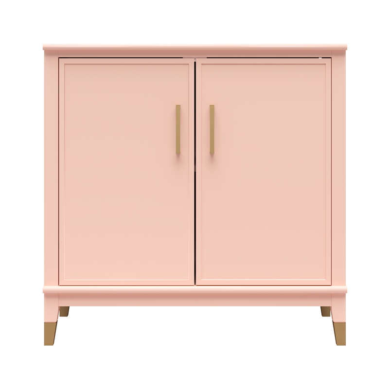 CosmoLiving by Cosmopolitan Westerleigh 2-Door Accent Cabinet in Pale Pink