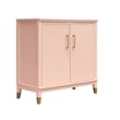 CosmoLiving by Cosmopolitan Westerleigh 2-Door Accent Cabinet in Pale Pink