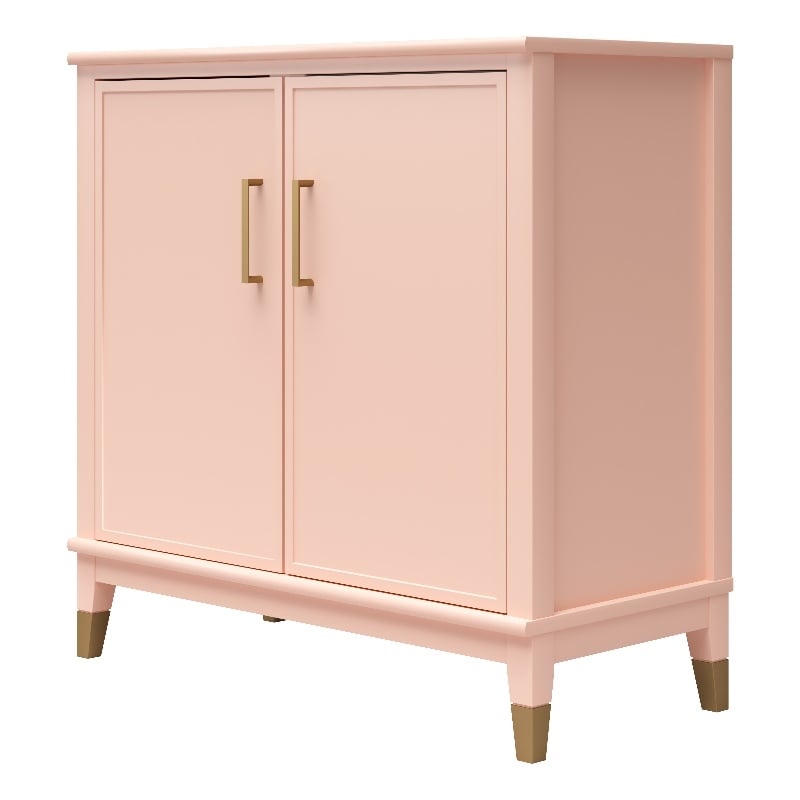 CosmoLiving by Cosmopolitan Westerleigh 2-Door Accent Cabinet in Pale Pink