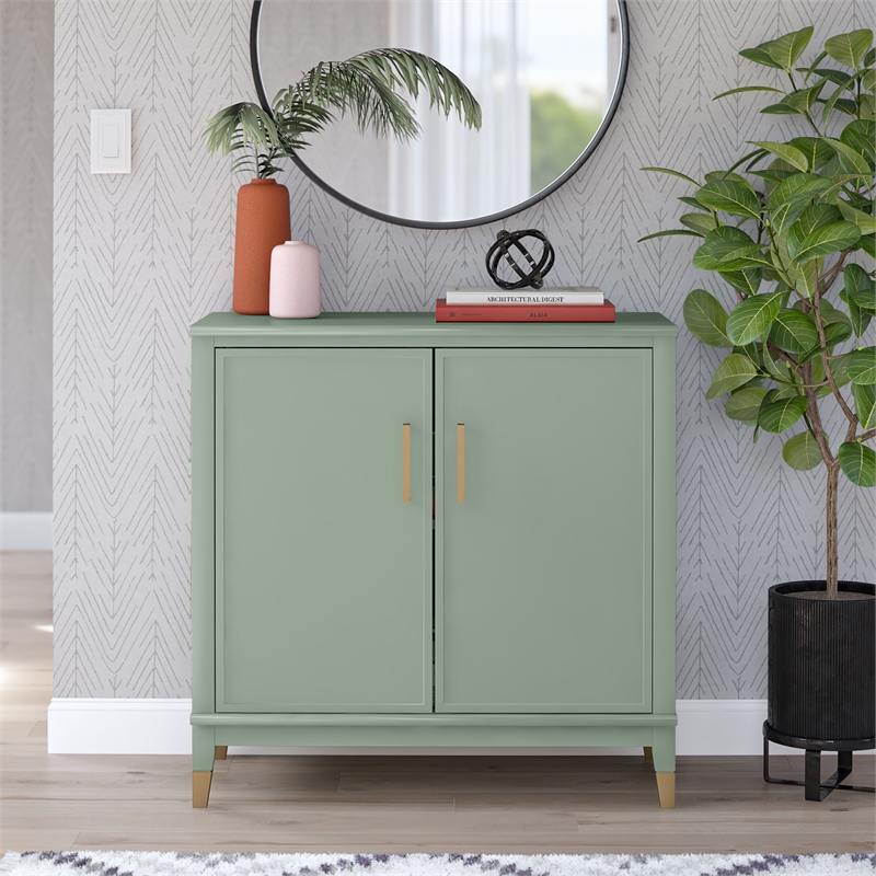 CosmoLiving by Cosmopolitan Westerleigh 2-Door Accent Cabinet in Pale Green