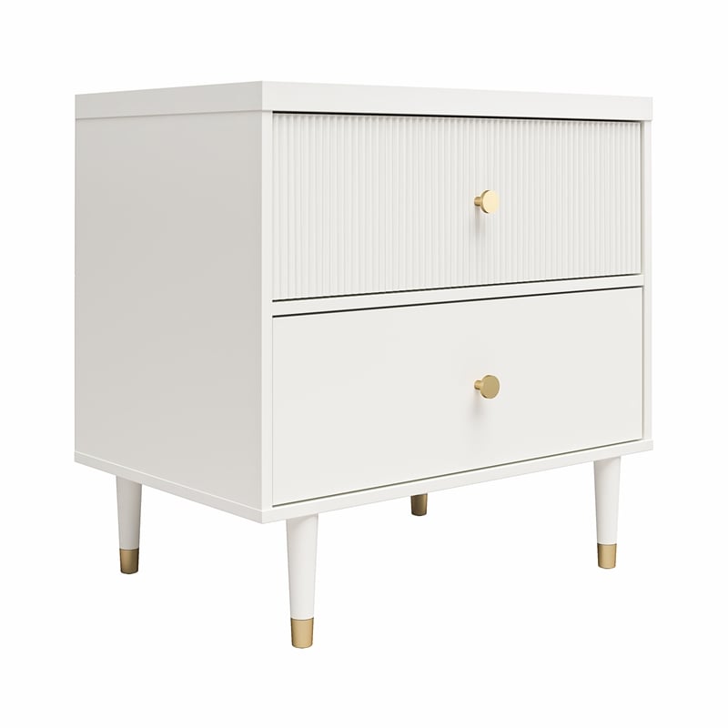 CosmoLiving by Cosmopolitan Elizabeth Nightstand in White