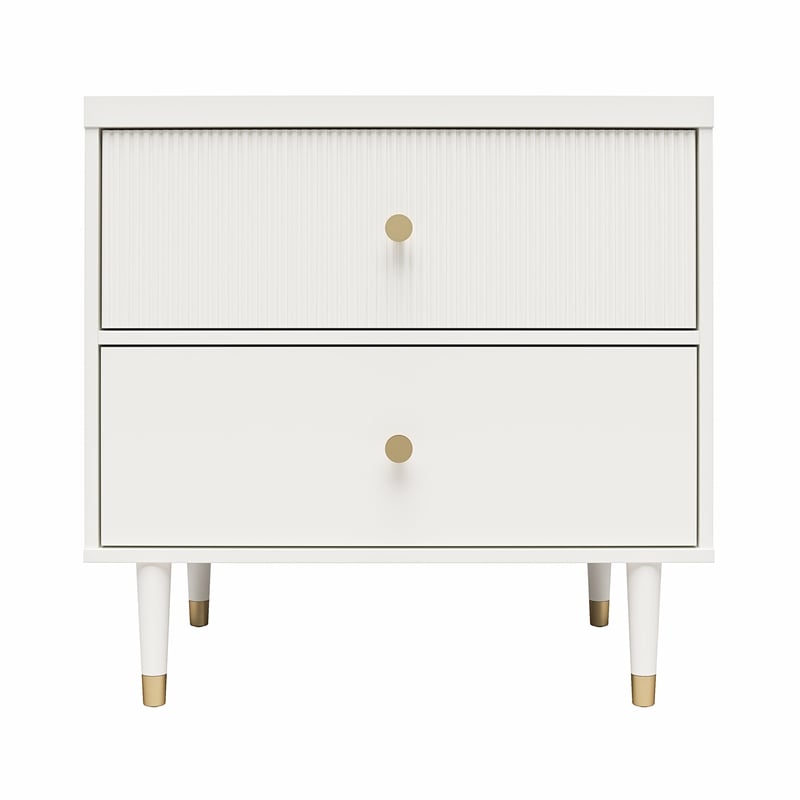 CosmoLiving by Cosmopolitan Elizabeth Nightstand in White
