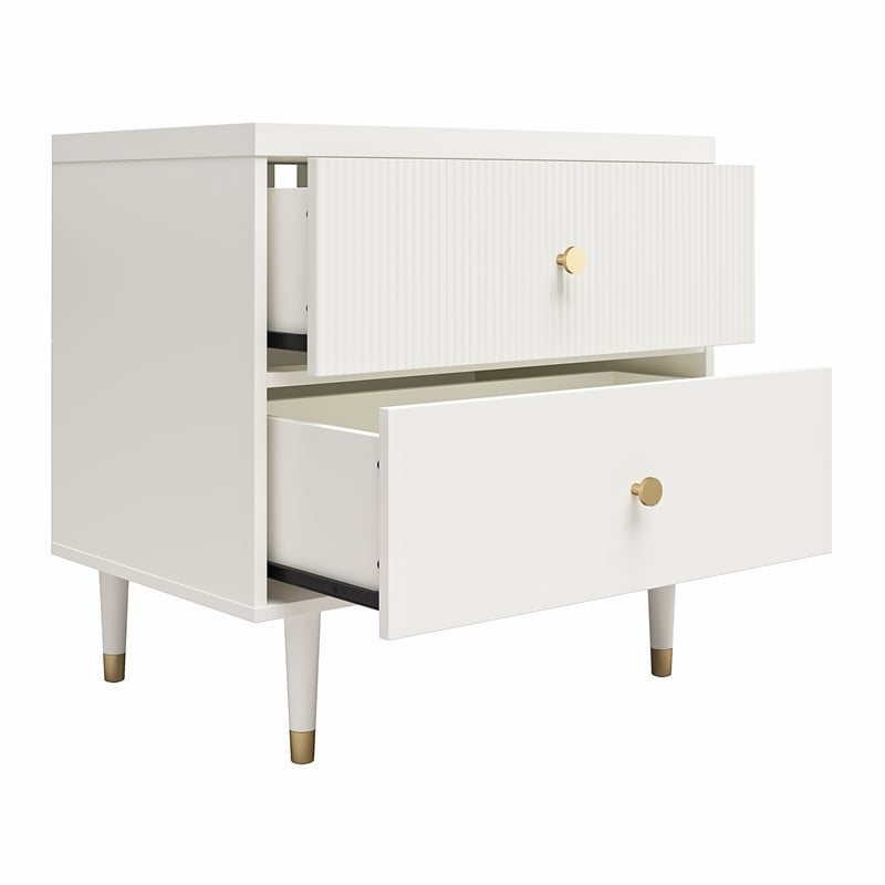 CosmoLiving by Cosmopolitan Elizabeth Nightstand in White
