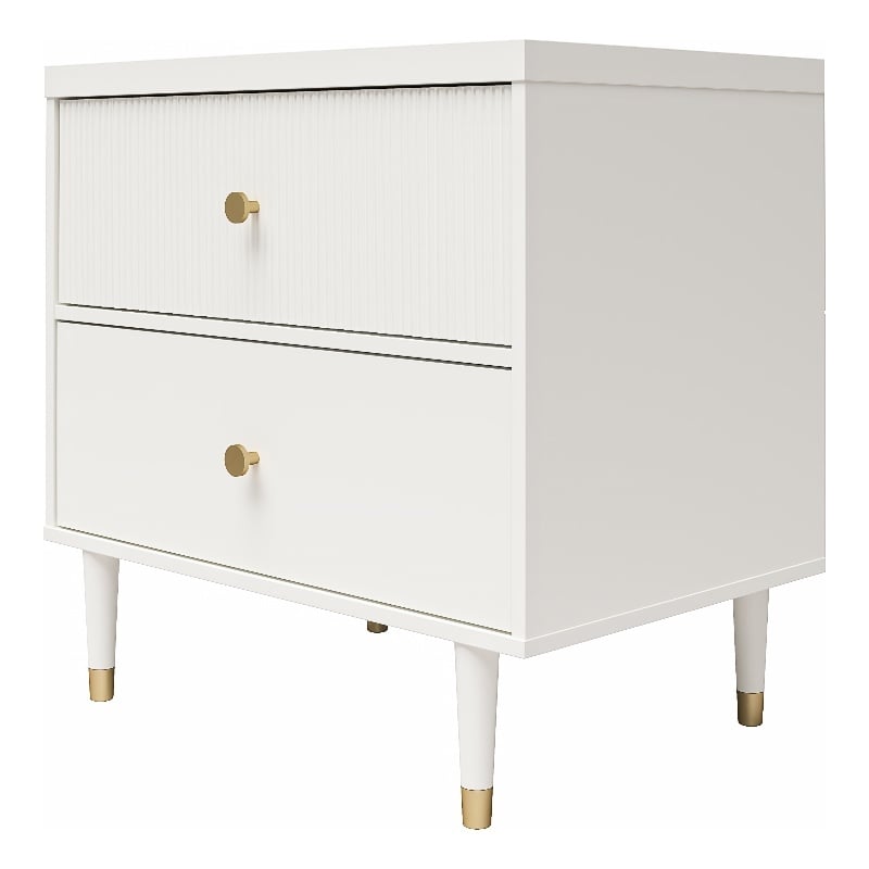 CosmoLiving by Cosmopolitan Elizabeth Nightstand in White