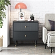 CosmoLiving by Cosmopolitan Elizabeth Nightstand in Black